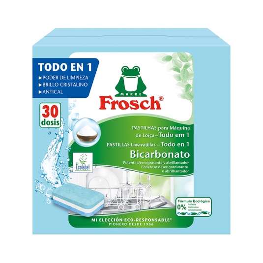 Detergente lavavajillas con Bicarbonato Sódico caja 30 pasti