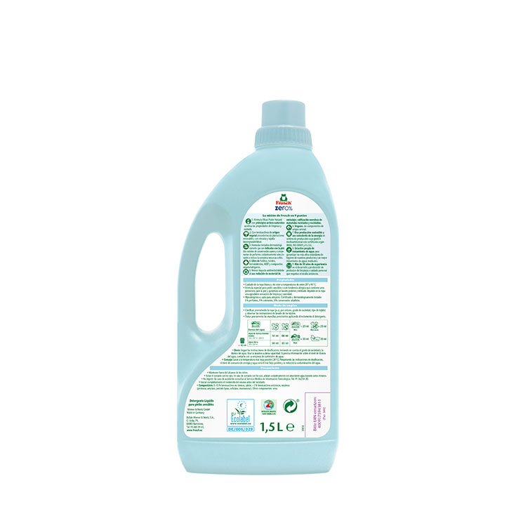 Detergente líquido pieles sensibles zero Frosch - 22 lavados