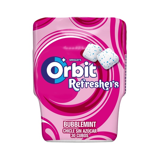 Refresher's Bubblemint chicles sabor fresa menta sin azúcar
