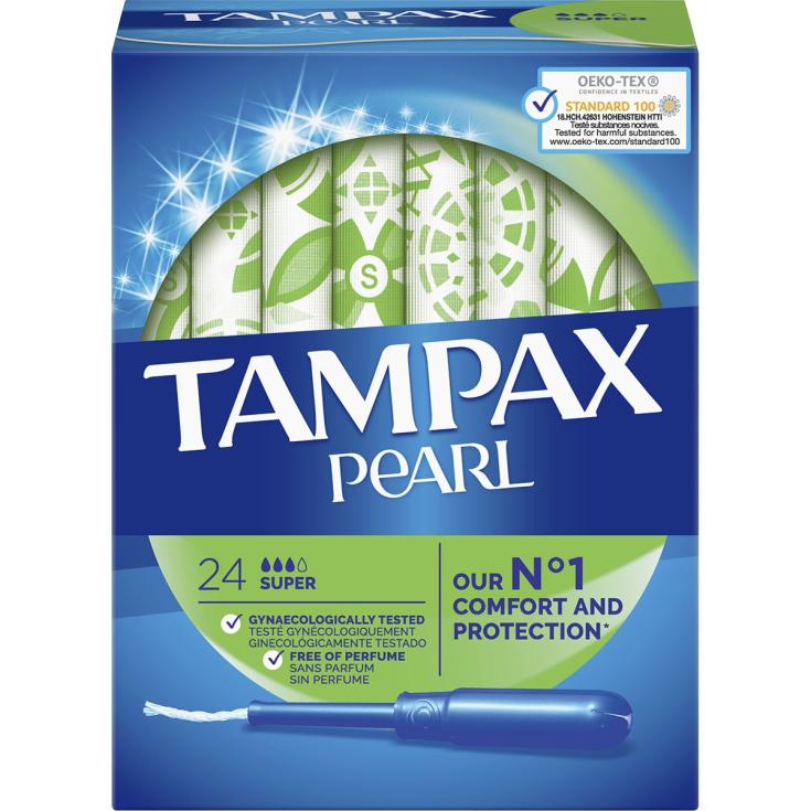 Tampones Super Pearl - Tampax - 24 uds
