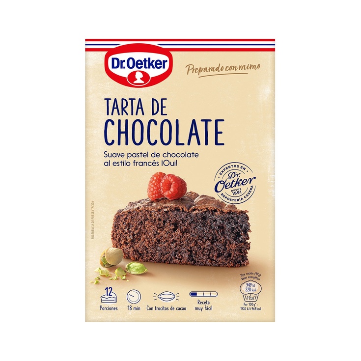 Preparado para tarta de chocolate estilo francés 12 raciones