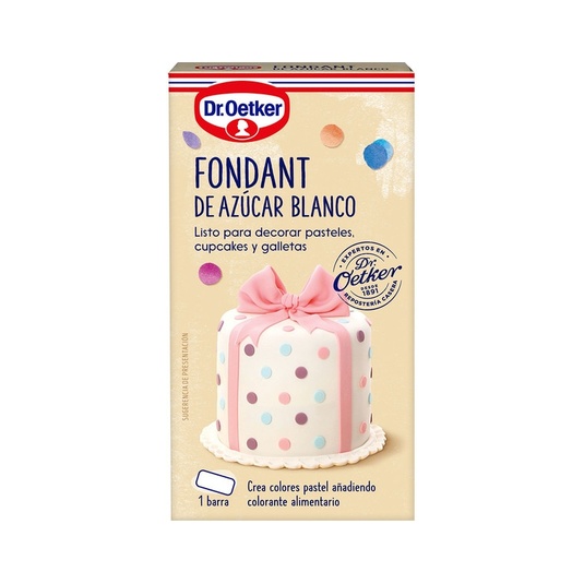 fondant de azúcar blanco