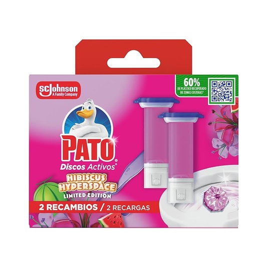 Bloque de inodoro, pato, discos activos, hibisco