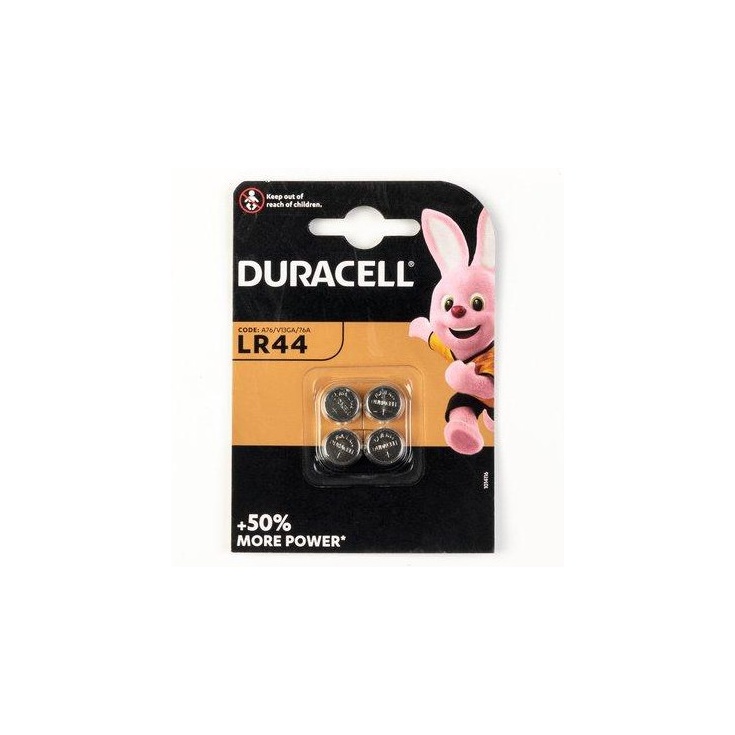 Pilas de botón especiales LR44 1,5 V DURACELL 4uds