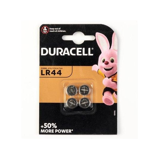 Pilas de botón especiales LR44 1,5 V DURACELL 4uds
