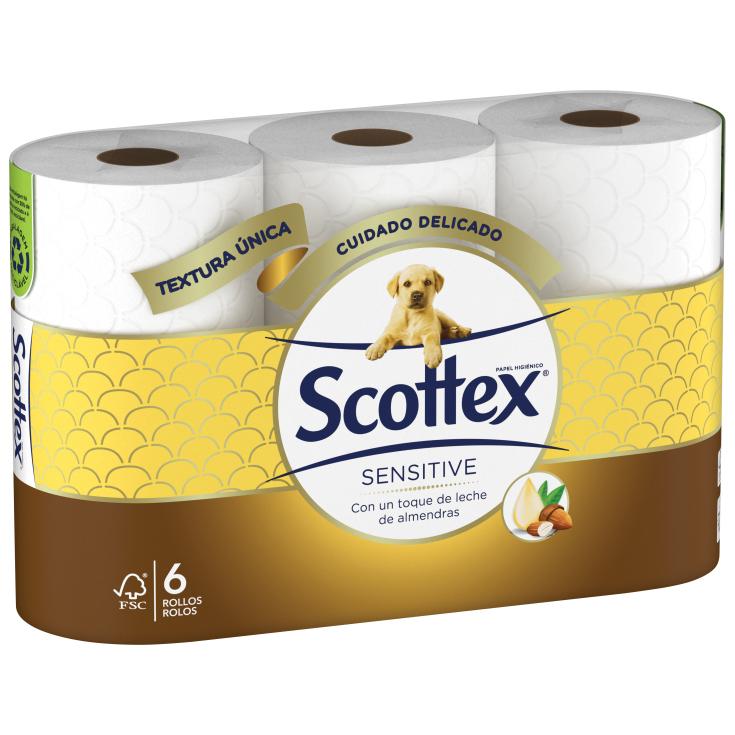 Papel higiénico Sensitive - Scottex - 6 uds