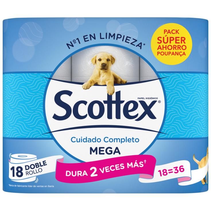 Papel Higiénico Megarollo - Scottex - 18 uds