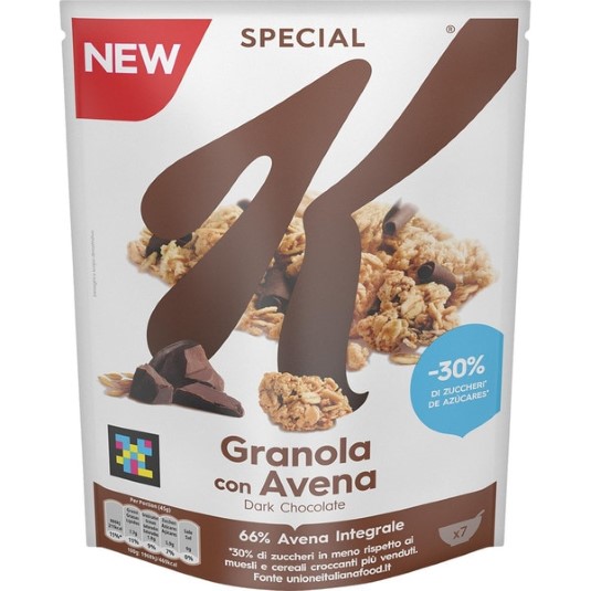 Cereales en granola con avena 66% integral y chocolate negro