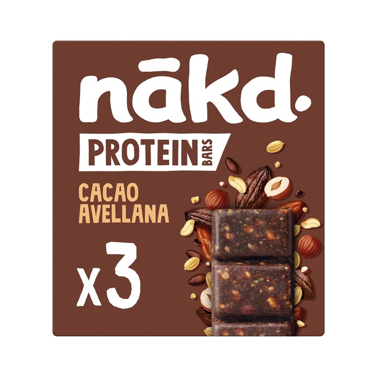 Barritas proteicas de fruta y frutos secos con cacao 