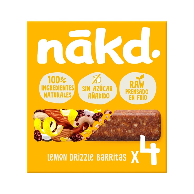 Barritas de frutos secos y limón sin azúcar añadido