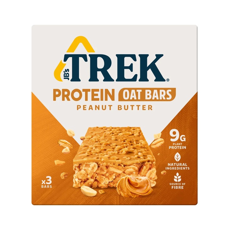 Barritas de proteina de avena con mantequilla de cacahuete