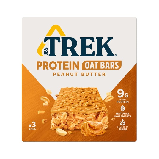 Barritas de proteina de avena con mantequilla de cacahuete