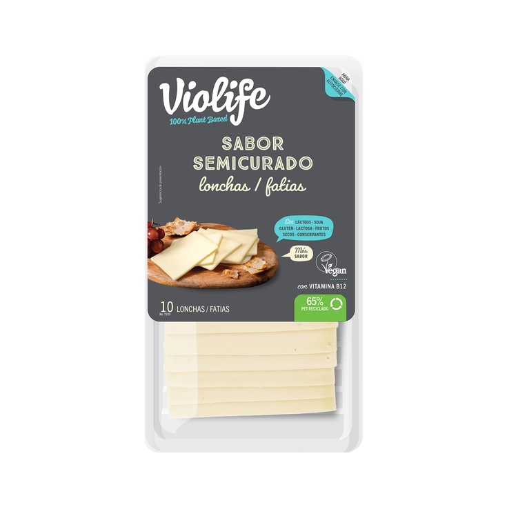 LONCHAS VEGANAS SABOR SEMICURADO SIN GLUTEN Y SIN LACTOSA