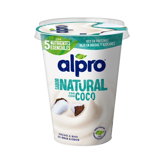 Yogur especialidad vegetal de soja natural con coco 