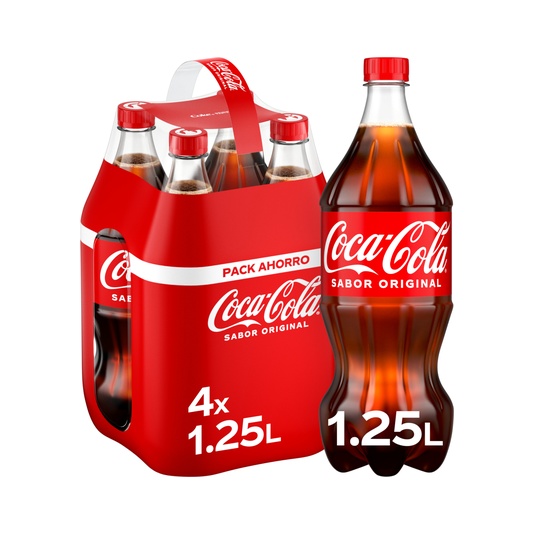 Coca-Cola Sabor Original 4x1.25L Botella