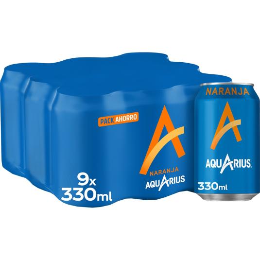 Bebida isotónica sabor naranja - Aquarius - 9x33cl