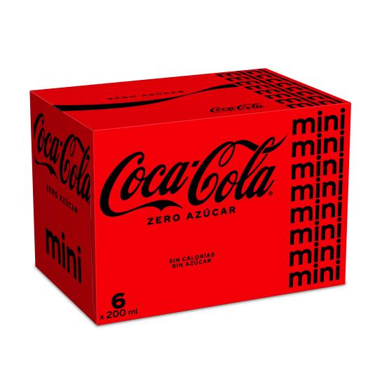 Refresco de cola Zero Mini - Coca-Cola - 6x20cl