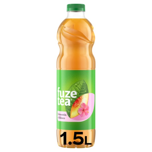 Refresco de té negro melocotón e hibisco Fuze - 1,5l