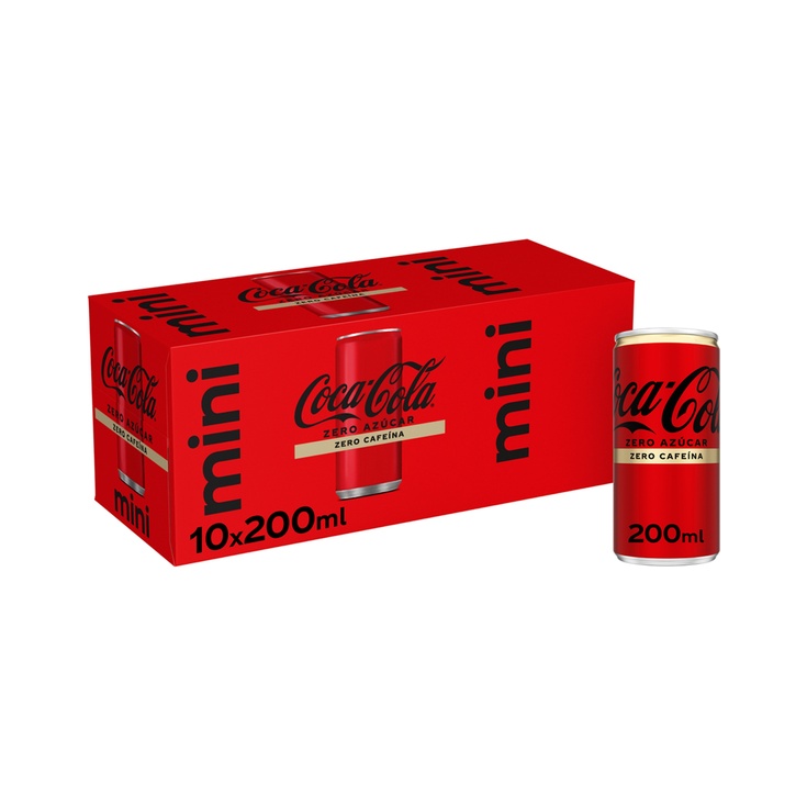 Refresco de Cola mini Zero Cafeína 20cl pack de 10 ud