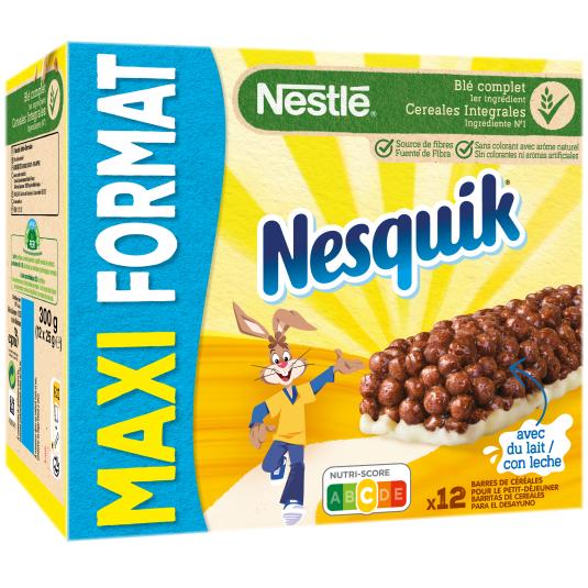 Barritas de cereales con chocolate Nesquik - 300g