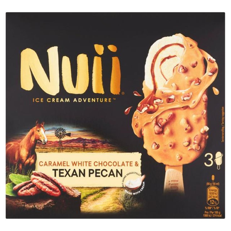 Helado bombón con nueces pecanas Nuii - 3 uds