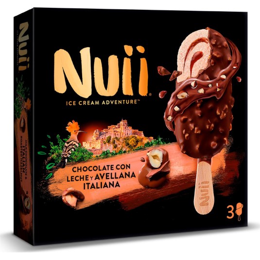 Bombón helado chocolate y avellanas Nuii - 3uds