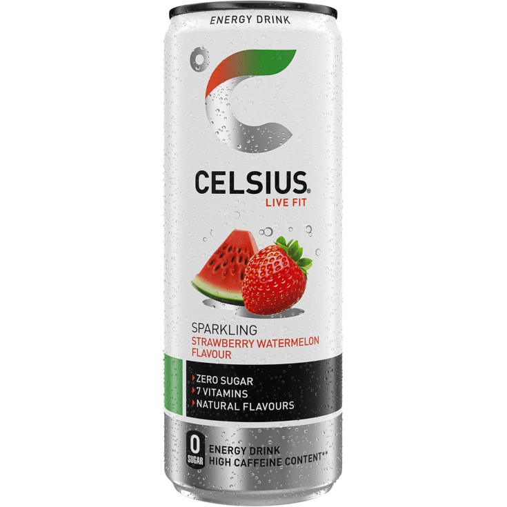 Bebida energética fresa/sandía Celsius - 35,5cl