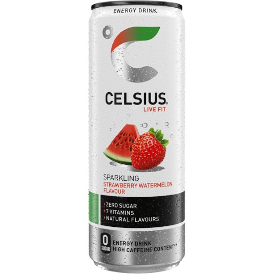 Bebida energética fresa/sandía Celsius - 35,5cl