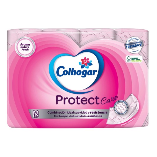 Papel higiénico protect care Colhogar - 12 uds