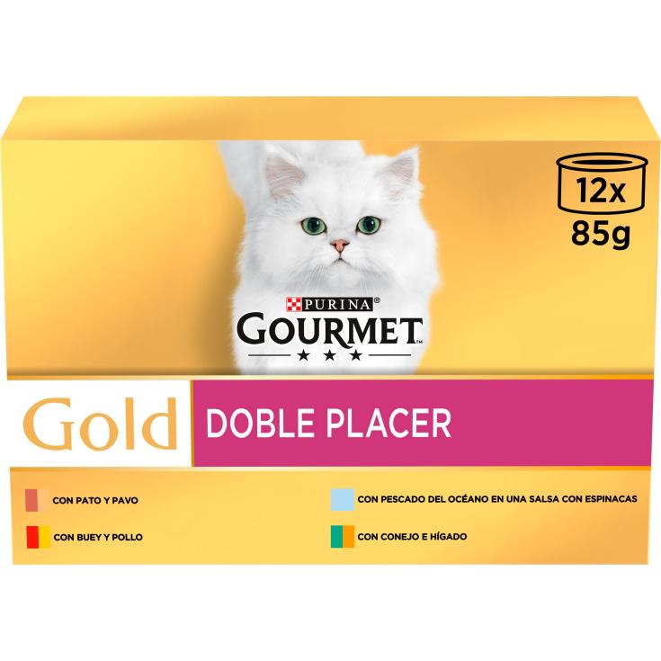 Paté para gatos surtidos doble Gold 8x85g