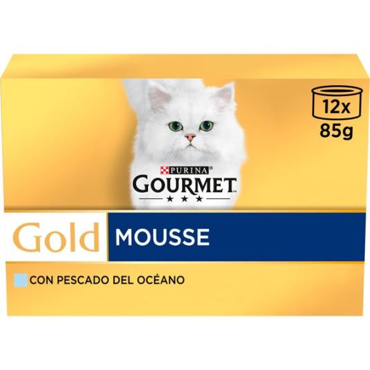 Comida húmeda Mousse con pescado - Gourmet Gold - 12x85g