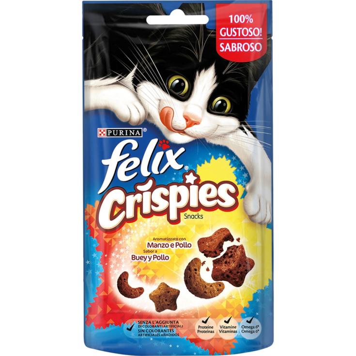 Snacks para Gatos Crispies Buey y Pollo - Purina - 45g