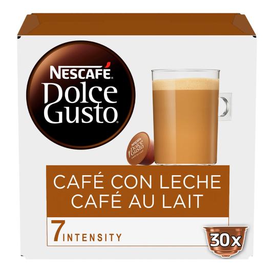 Mepiachi Café con leche sin lactosa en cápsulas compatible con Dolce Gusto  16 cápsulas de 160 gramos