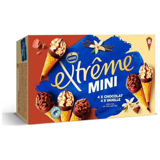Mini conos vainilla y chocolate Extrême - 312g