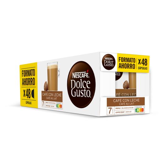 Café cápsulas con leche - Dolce Gusto - 3x16 uds