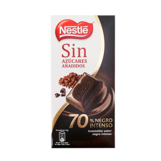 Chocolate Negro 70% Sin Azúcar 125g