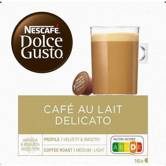 Café cápsulas con leche - Dolce Gusto - 16 uds