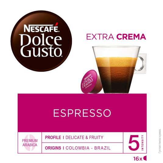 Café cápsulas Espresso Intensidad 5 - Dolce Gusto - 16 uds