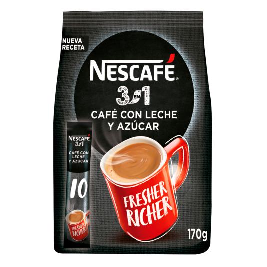 Café soluble con leche y azúcar sabor suave - Nescafé - 180g