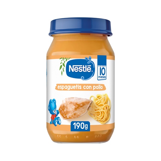Tarrito de espaguetis con pollo desde 10 meses envase 190 g