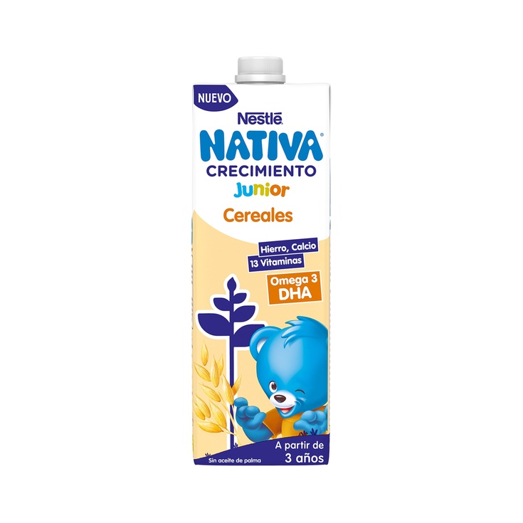 Crecimiento Junior preparado lácteo infantil con cereales