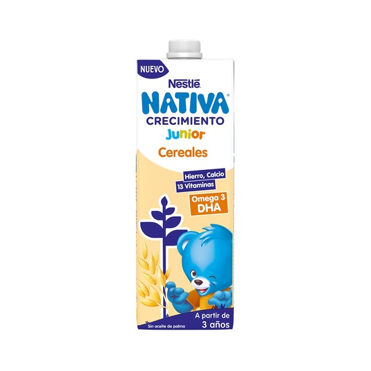 Crecimiento Junior preparado lácteo infantil con cereales