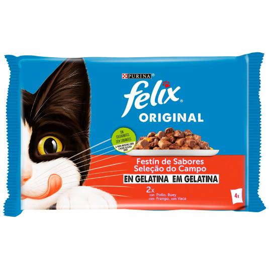 Gelatina selección de carnes Original - Felix - 4x85g