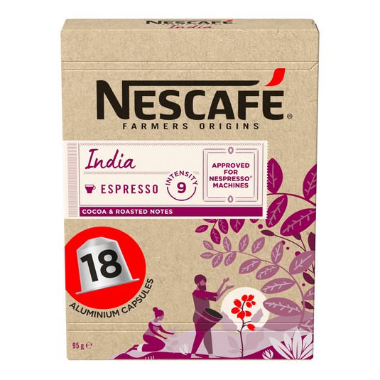 Café cápsulas India Farmers Origins Nestlé - 18 uds