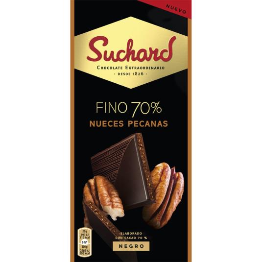 Chocolate negro 70% con nueces pecanas Suchard - 100gr