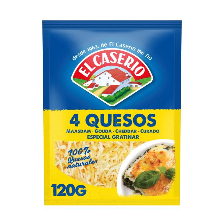 Queso rallado 4 quesos - El Caserío - 120g