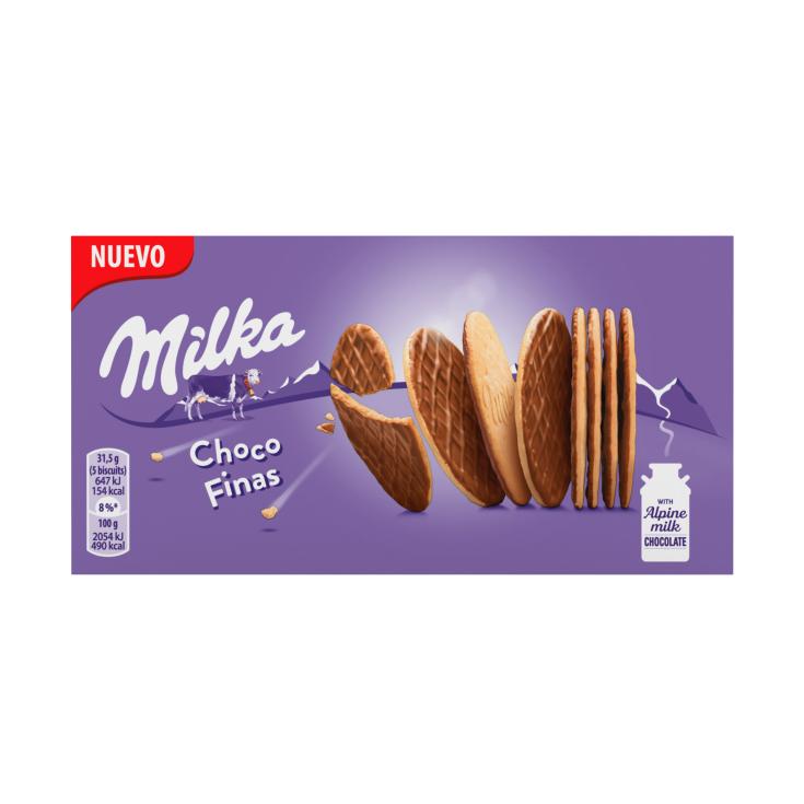 Galletas finas con chocolate Choco Finas - Milka - 126g