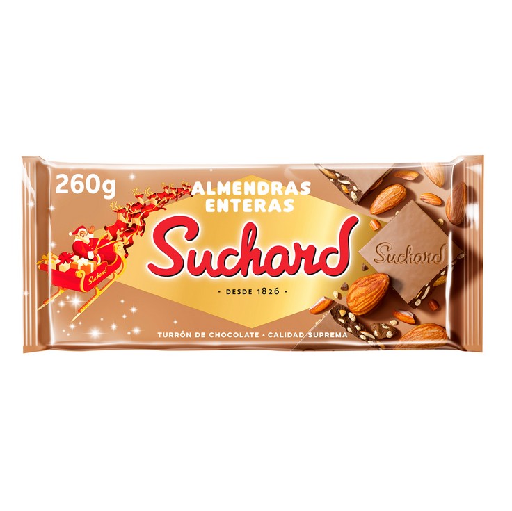 Turrón de chocolate con almendras - 260g