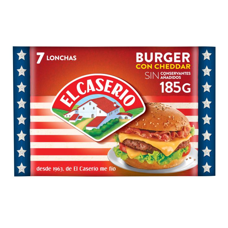 Queso fundido cheddar especial burger - El Caserío - 185g