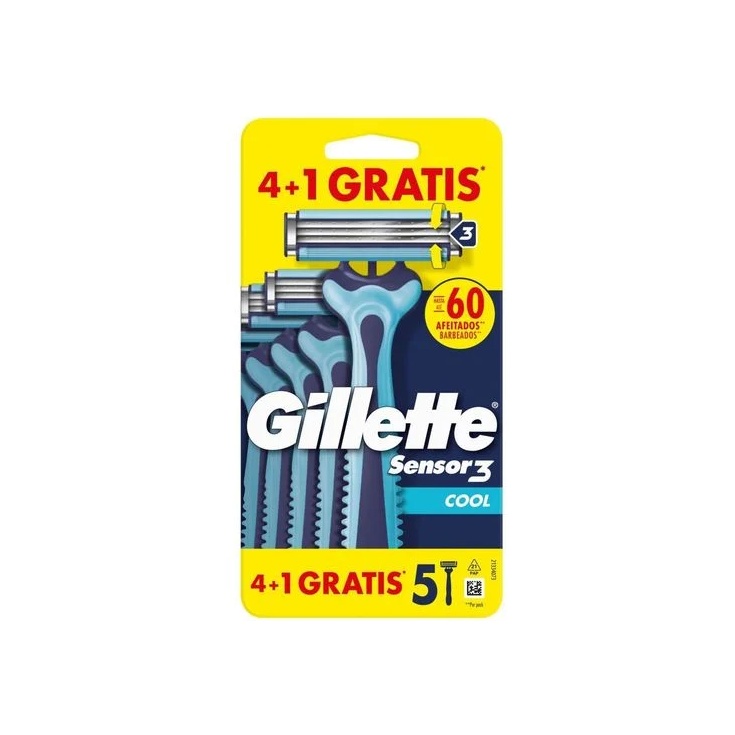Maquinilla de afeitar desechable Sensor 3 Cool 5 hojas